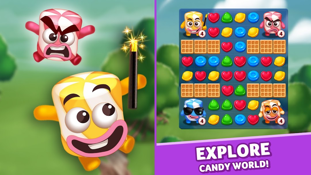 Lollipop & Marshmallow Match3 mod apk screenshot 7