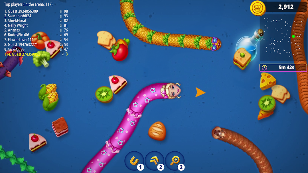 Worms Zone .io - Hungry Snake mod apk screenshot 2