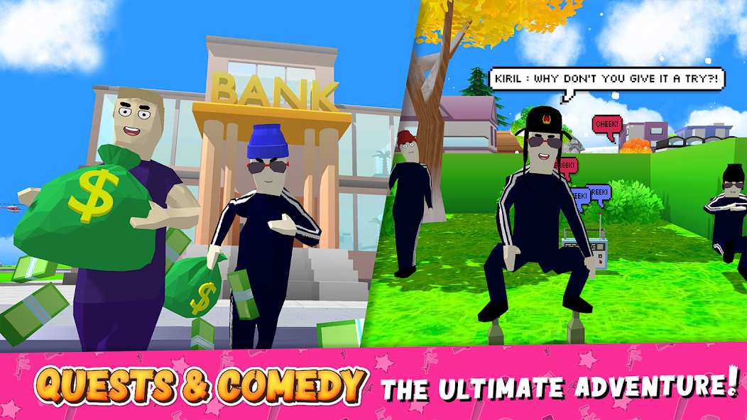 Dude Theft Wars mod apk screenshot