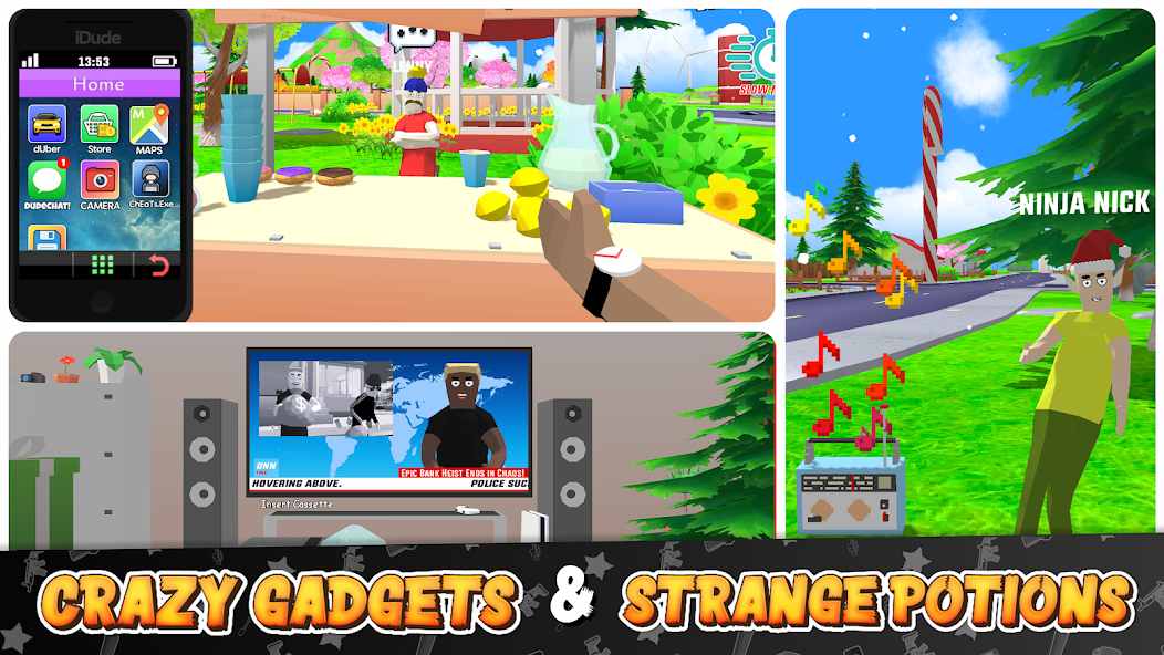 Dude Theft Wars mod apk screenshot
