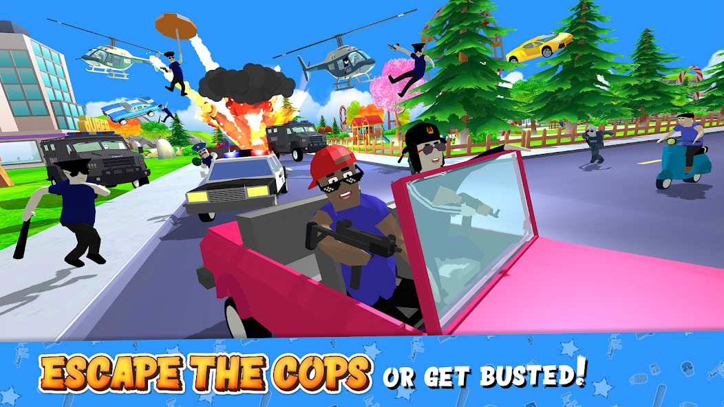 Dude Theft Wars mod apk screenshot