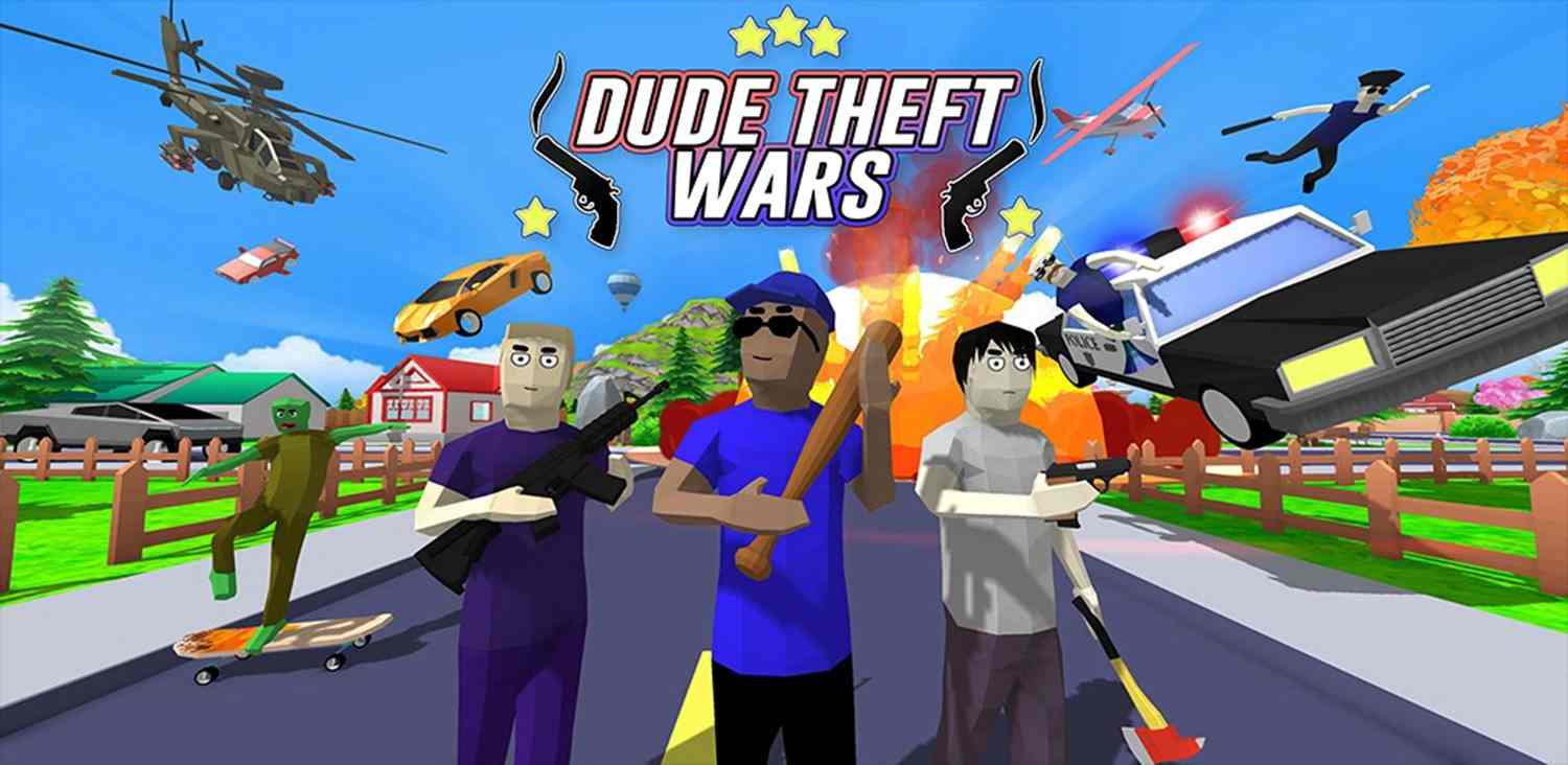Dude Theft Wars MOD (Tiền Full, Các Nhân Vật, Giao Dịch 0 Đồng, Không Chết) APK 0.9.0.9B2