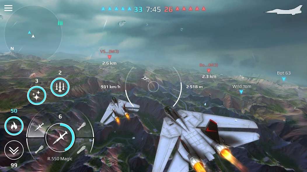 Sky Combat: Fighter mod apk screenshot