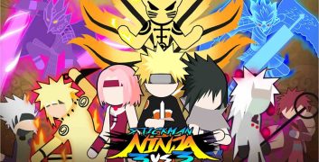 Hack Stickman Ninja – 3v3 Battle MOD (Menu Pro, Tiền Full, Không Die, Giết 1Hit, No Ads) APK 6.8 image