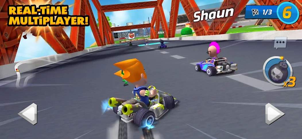 Boom Karts Multiplayer Racing mod apk screenshot