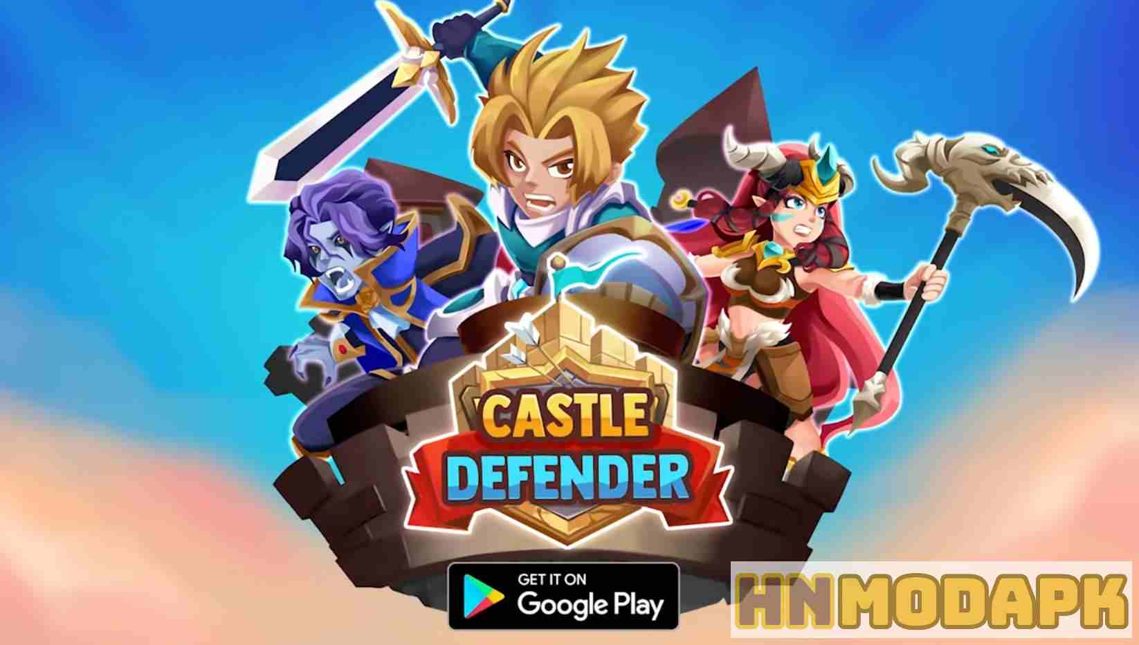Castle Defender MOD (Menu Pro, Tiền Full, Đá Quý Không Giới Hạn, Tất Cả Nhân Vật) APK 2.0.5