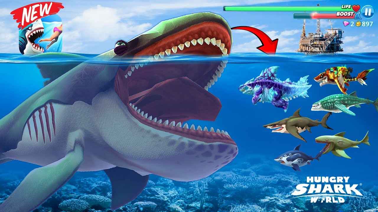 Hungry Shark World mod apk screenshot