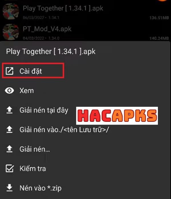 Instructions for downloading and installing Play Together VNG mod version with full money and diamonds 999999+