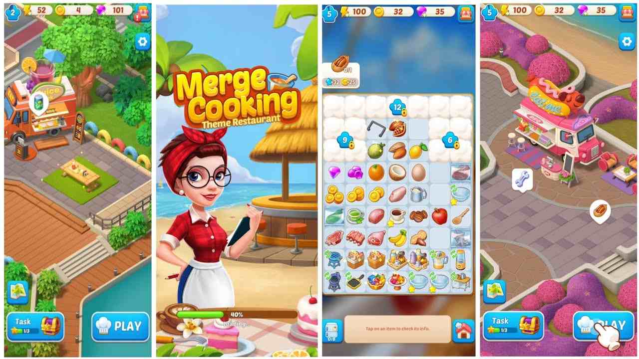 Merge Cooking: Theme Restaurant mod apk screenshot