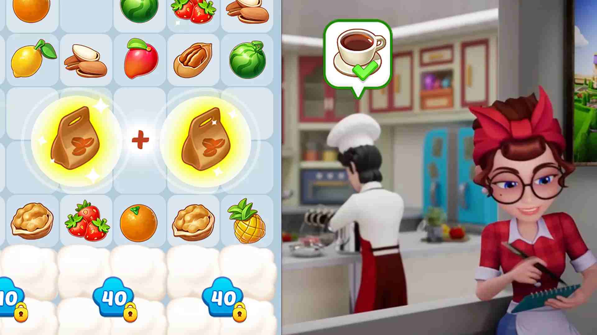 Merge Cooking: Theme Restaurant mod apk screenshot