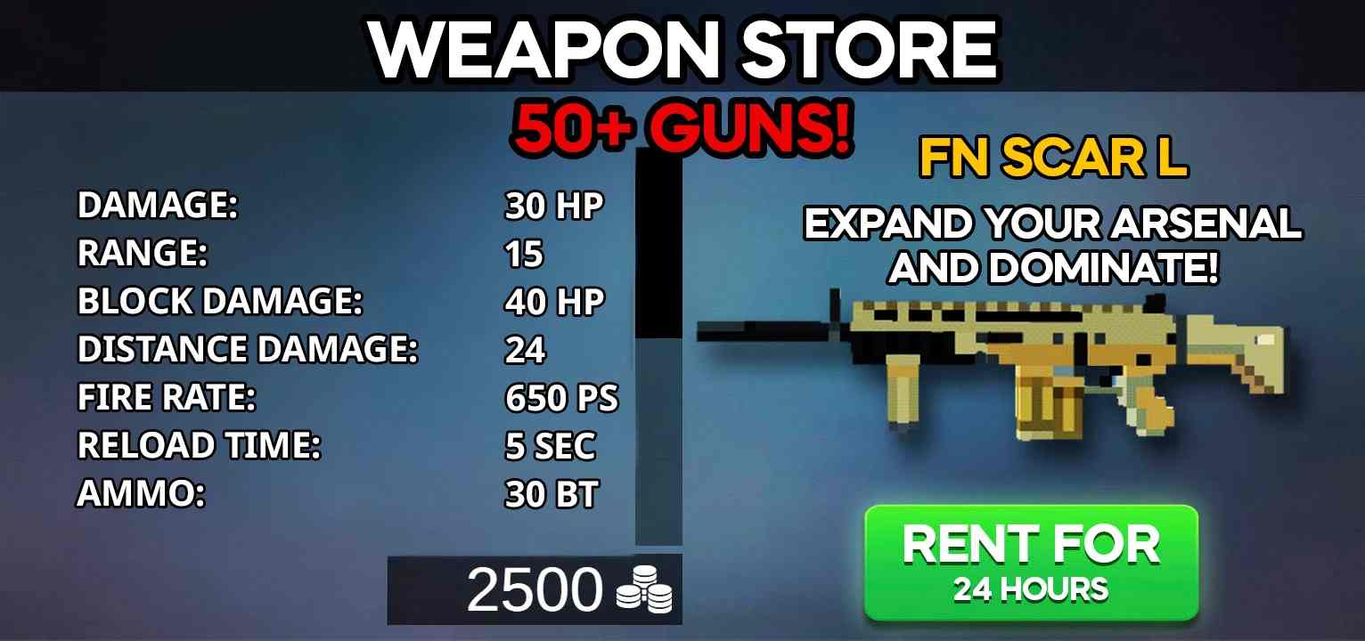 Pixel Combats 2: Gun games PvP mod apk screenshot