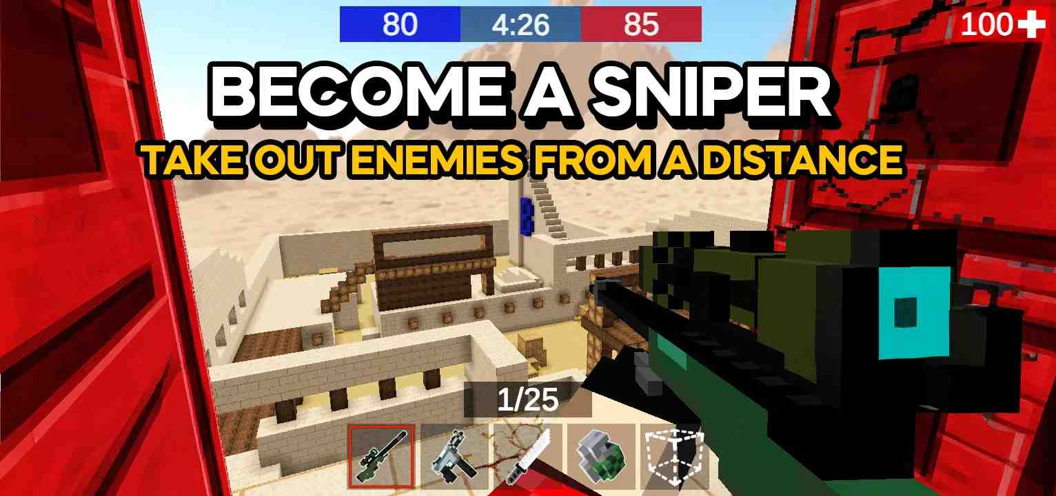 Pixel Combats 2: Gun games PvP mod apk screenshot