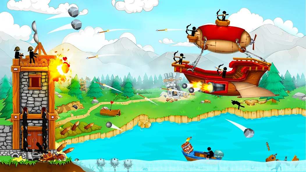 The Catapult: Stickman Pirates mod apk screenshot