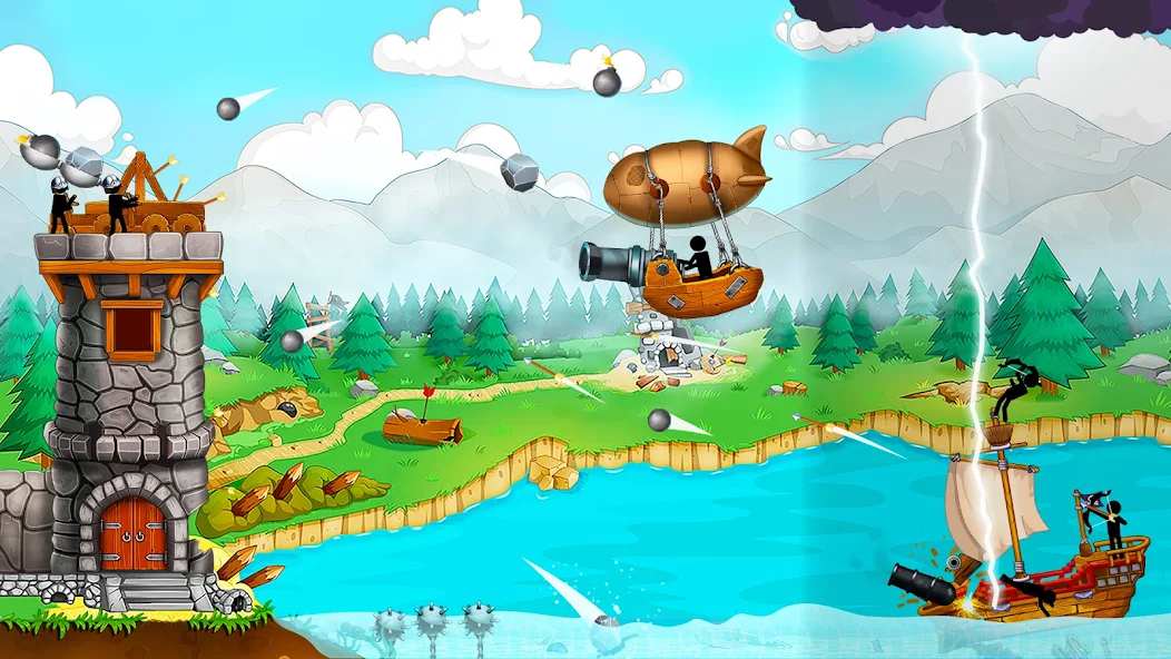 The Catapult: Stickman Pirates mod apk screenshot