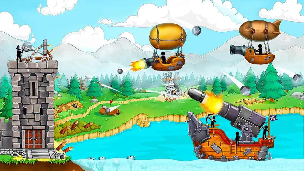 The Catapult: Stickman Pirates mod apk screenshot