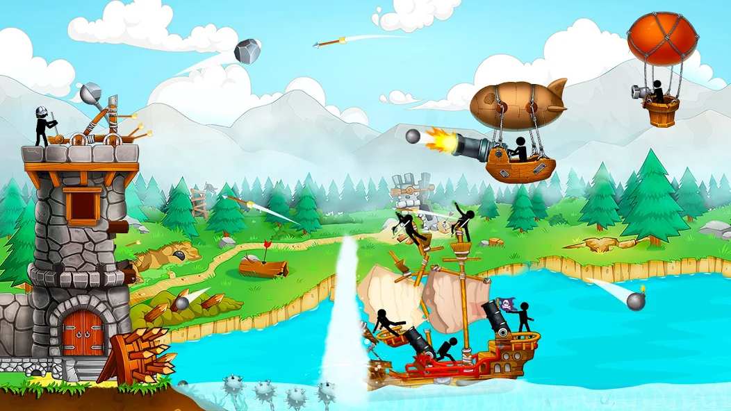 The Catapult: Stickman Pirates mod apk screenshot