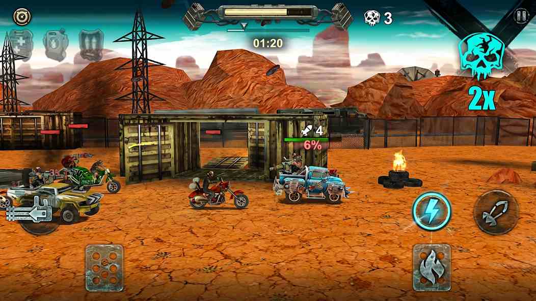Dead Paradise Car Race Shooter mod apk screenshot