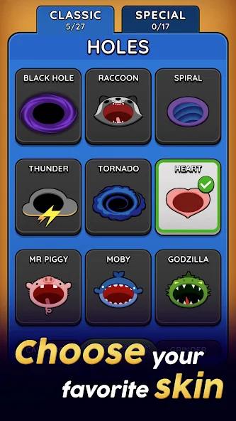Hole.io mod apk screenshot
