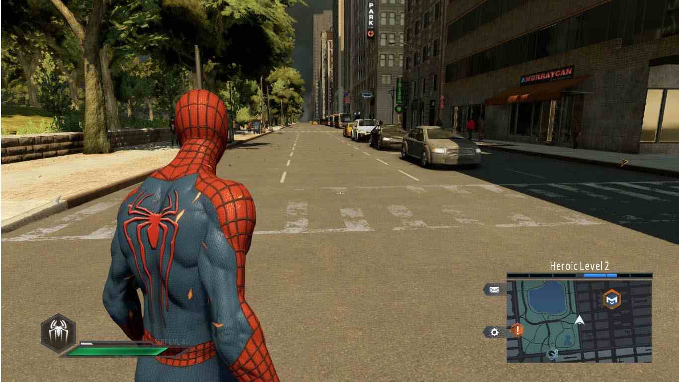 Freely move through the open-ended locations of The Amazing Spider Man 2