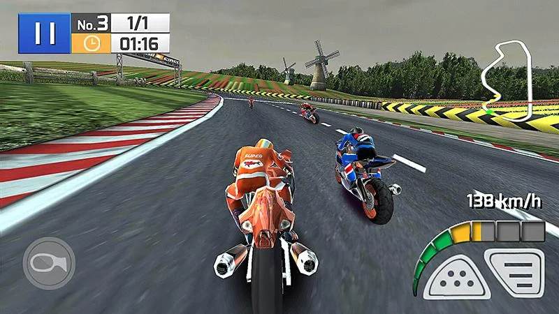 Improve your skills to compete with skilled motorcycle racers Real Bike Racing