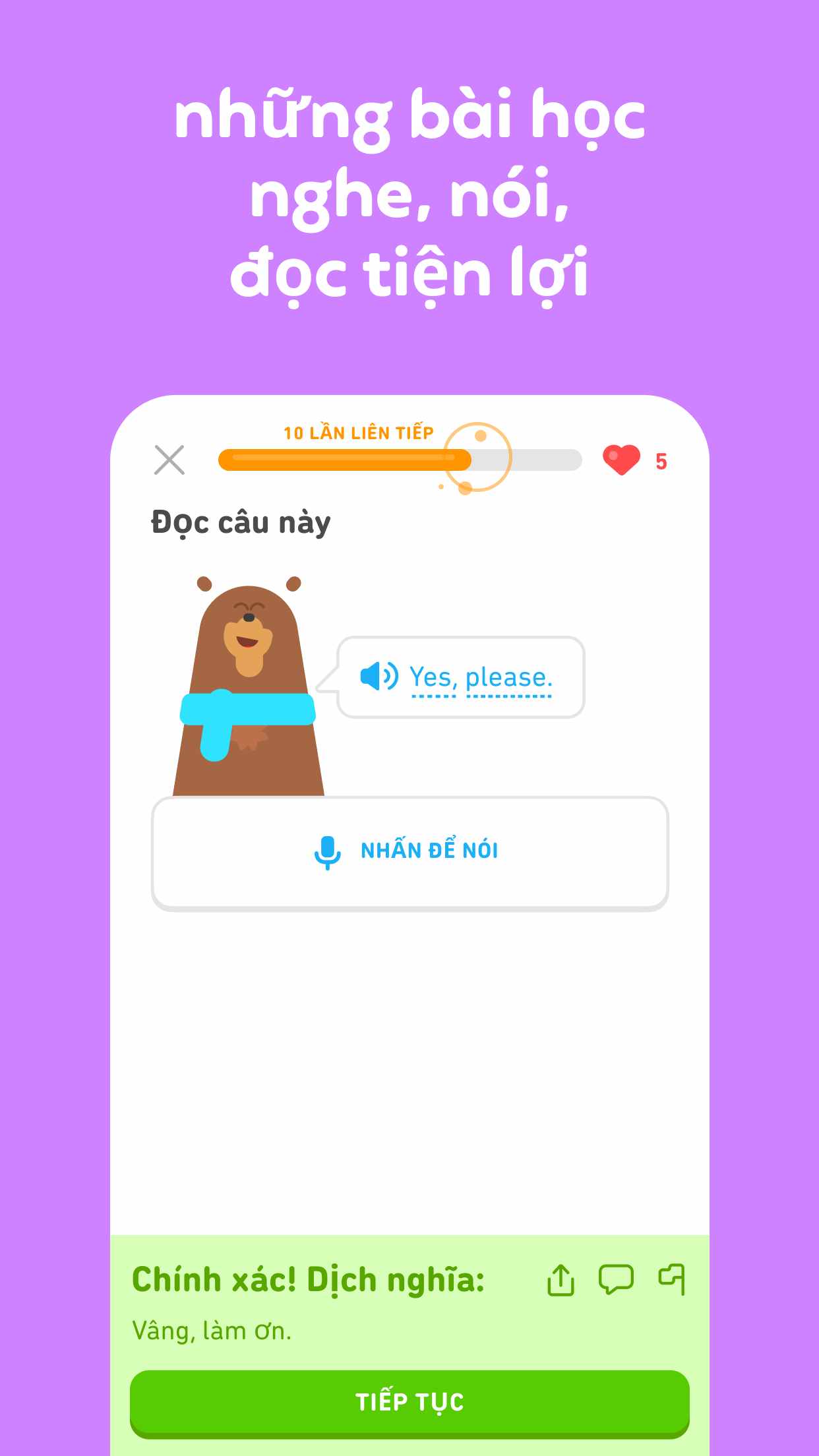 Login to your account or link with Facebook Duolingo MOD