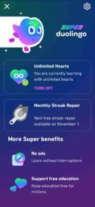 Duolingo MOD APK Vô Hạn Trái Tim