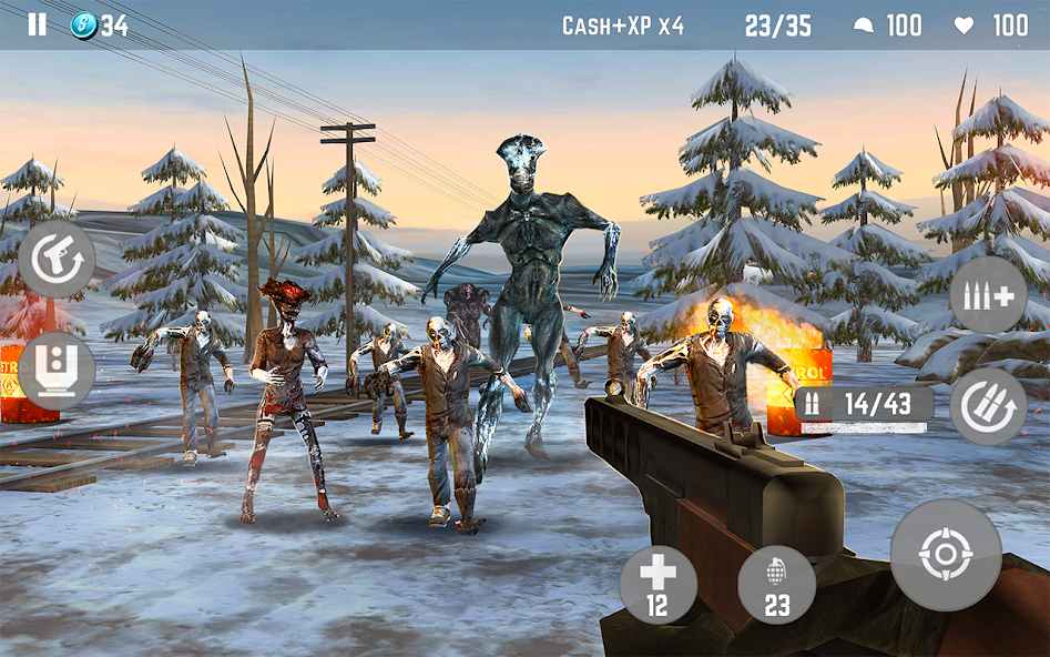 Hàng loạt nhiệm vụ căng thẳng Zombie Terror 3D MOD