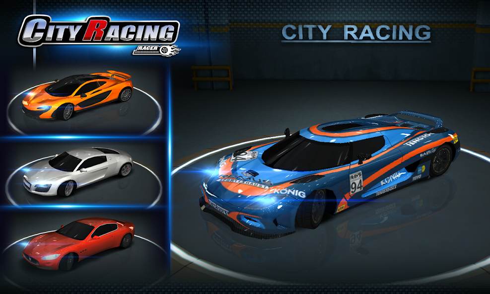 Diverse car system with sporty, luxurious and beautiful design City Racing 3D MOD