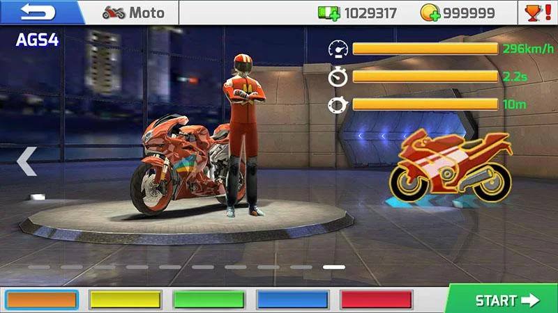 Wide range of motorcycles with realistic designs, Real Bike Racing specifications