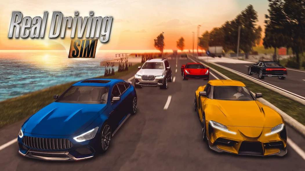 Hack Real Driving Sim MOD (Menu Pro, Full Tiền, Tất Cả Xe) APK 6.0