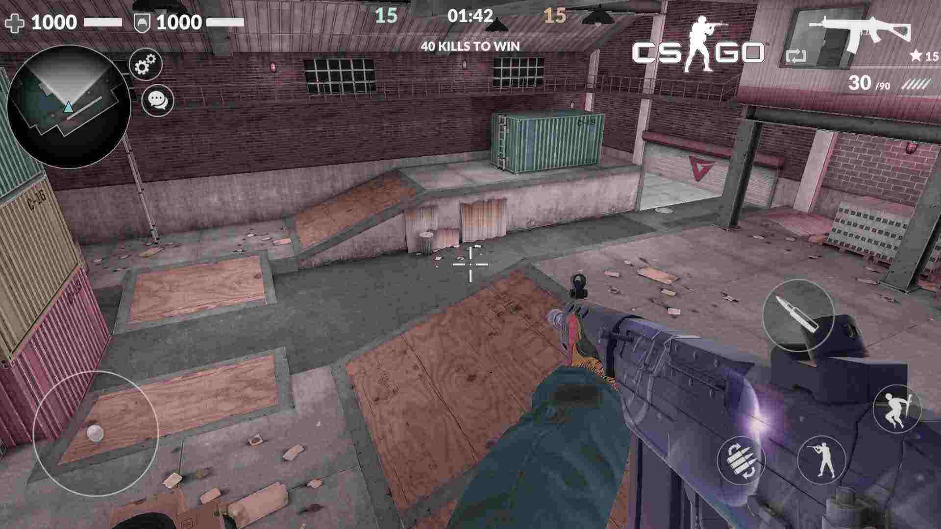 Practice skills and cooperate with teammates CSGO Mobile