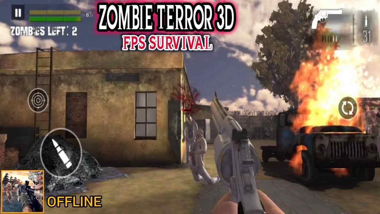 Rich weapons and additional equipment Zombie Terror 3D MOD